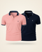 Coral + Navy Blue
